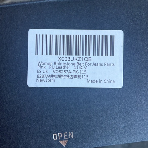 Women’s pink rhinestone belt - Picture 5 of 6